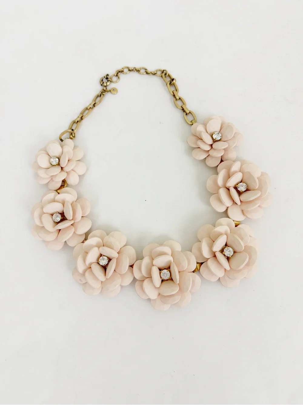 J. Crew Pale Pink Floral Statement Necklace